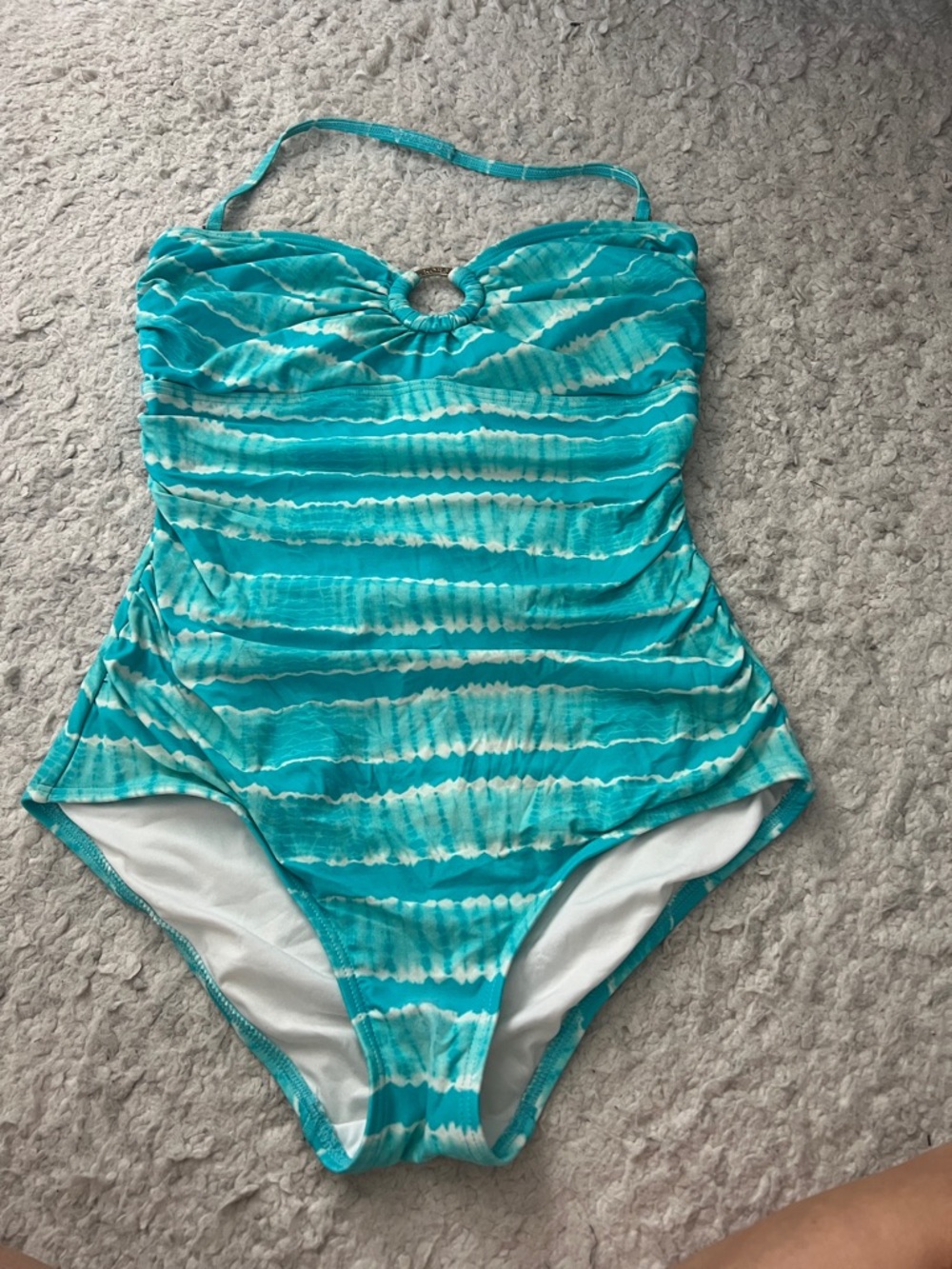Womens Michael kors blue one piece swimsuit tie dyeM